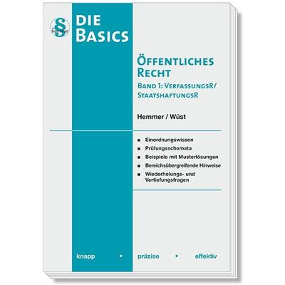 Die Basics Öffentliches Recht I - Verfassungsrecht, Staatshaftungsrecht, Taschenbuch von Karl-Edmund Hemmer,Achim Wüst,Hans Kudlich,Martin