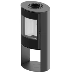 Hitze freistehender Kamin ELLISSE SB 5 kW Kaminofen Wärmequelle Standkamin schwarz