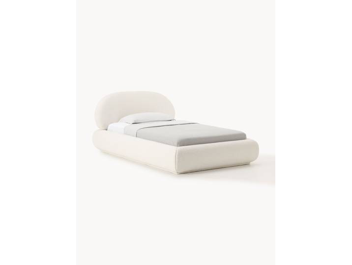 Teddy-Polster-Einzelbett Alba mit Stauraum
