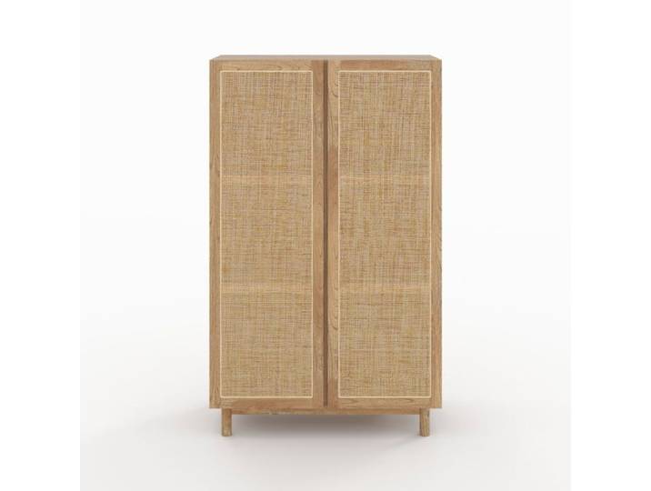 Armoire en bois de mindi et rotin - Delya - Maison Pavane