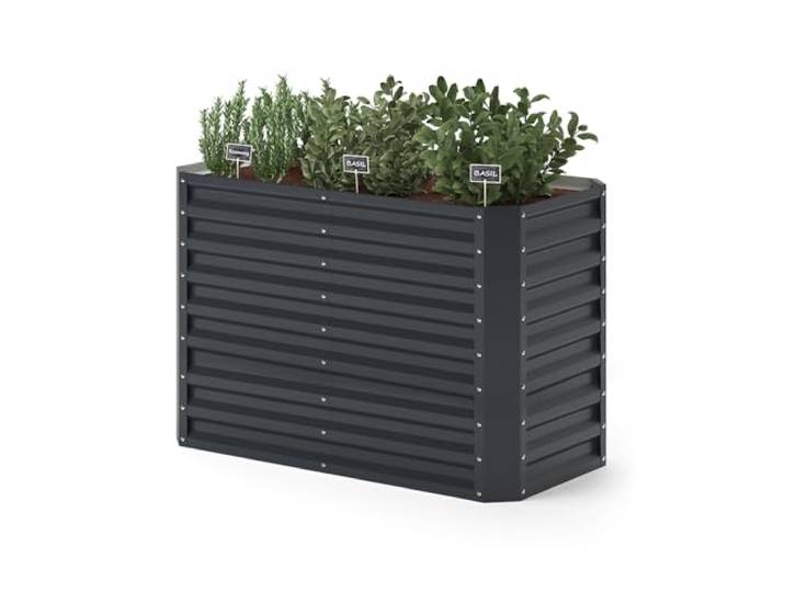 OK-Living Hochbeet, Anthrazit 120 x 60 cm zur Anzucht und Kultivierung von Gemüse und Kräutern