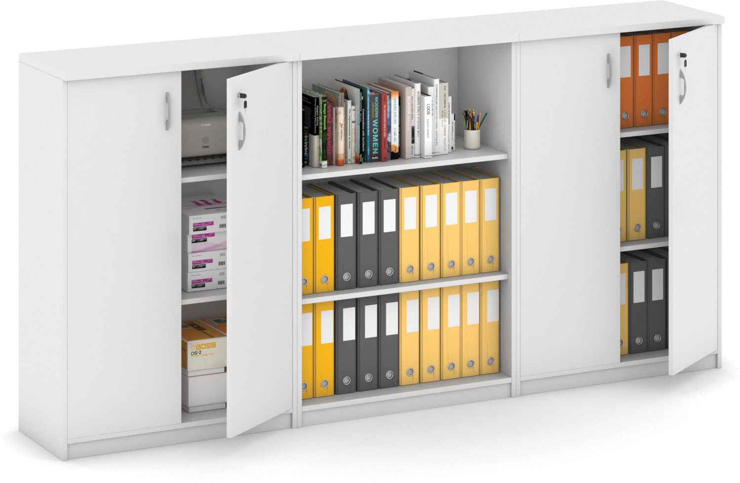 B2B Partner Schrank-Set MIRELLI, Typ III – Weiß