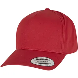 5-Panel-Snapback-Cap - Rot