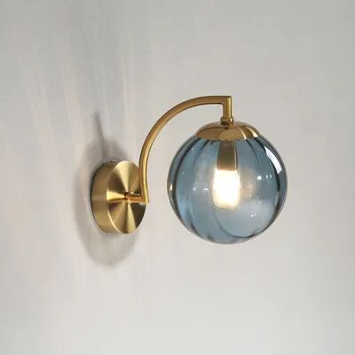 Friendly Fresh Finds Modern LED Glass Wall Lamp Nordic Minimalist Bedroom Bedside Sconce blue