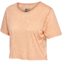 hummel, Damen, Sportshirt, Hmlmt Iris Burnout Crop T-Shirt (L), Orange