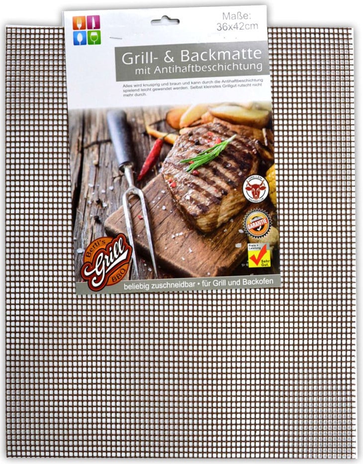 HAC24 BBQ Grillmat - Duurzame anti-aanbak grillmat van glasvezel