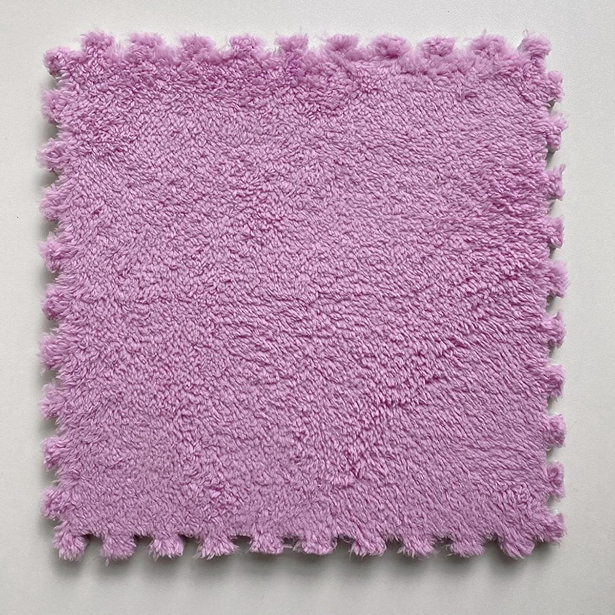 Set van 5 Paarse Schuim Pluche Vloermatten met In elkaar grijpend ontwerp - Tapijttegels 30x30 cm