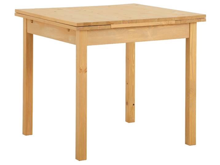 Esstisch HOME AFFAIRE Maike , beige (natur gebeizt, gewachst), B:80cm H:74,5cm T:80cm, Tische, Esstisch, Home affaire, Breite 80cm, mit Auszugsfunktion