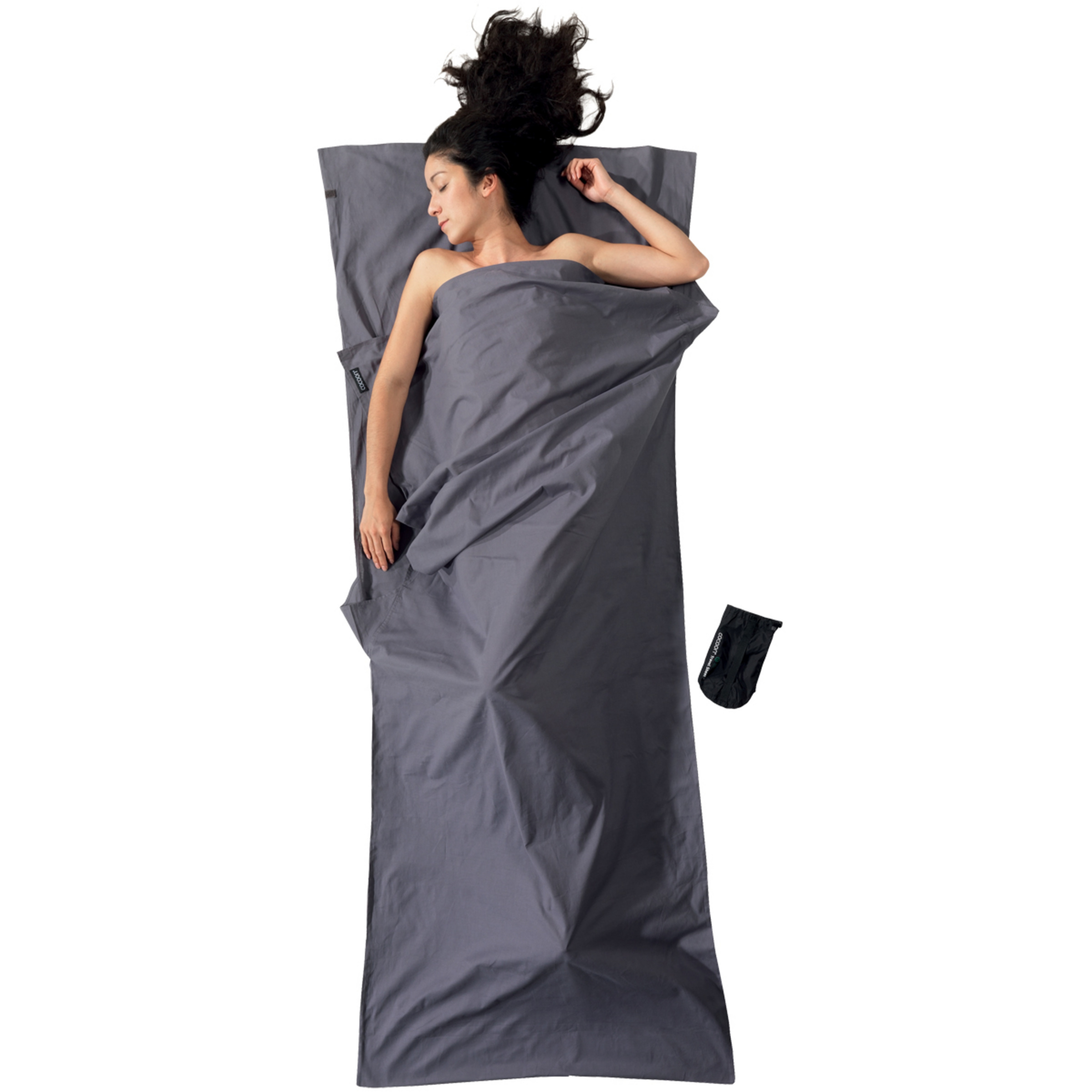Cocoon TravelSheet Cotton Schlafsack Hüttenschlafsäcke & Inlets grau Größe max. 210cm Trekking