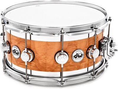 "DW 14""07"" Snare Exotic Edge Natural over Angel Pearls"