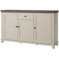 SIDEBOARD EVANDRO 160x42x93 cm mit 1 Schubladen und 3 Türen Beige