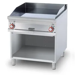 Redcook Elektrische glatte Bratplatte mit 2 Kochzonen. Konstruktion aus rostfreiem Stahl. Abmessungen 80x90 h90 cm. Modell FTL-98ET