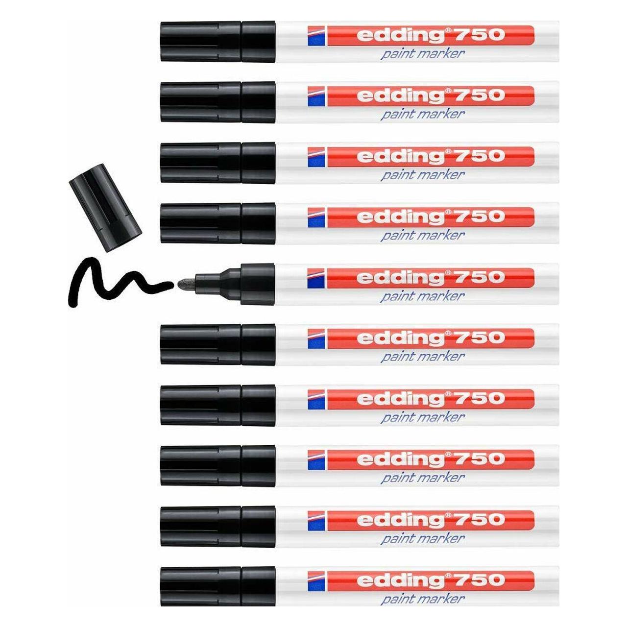 Edding e-750 paintmarker schwarz (Inhalt 10 Stk.) (10x) (4-750001)