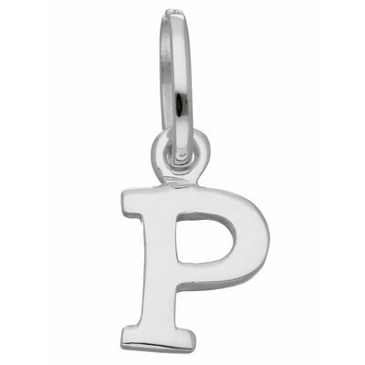 Buchstabenanhänger ADELIA´S "Damen & Herren 925 Silber Buchstabenanhänger P", silber, Schmuckanhänger, Herren, P, Silber 925 (Sterlingsilber), Silberschmuck für Damen & Herren