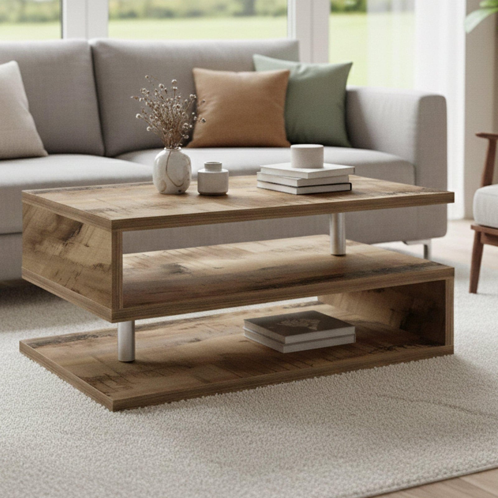 Dmora Salontafel Goffredo, Esdoorn, B/D/H: 90 x 55 x 41 cm