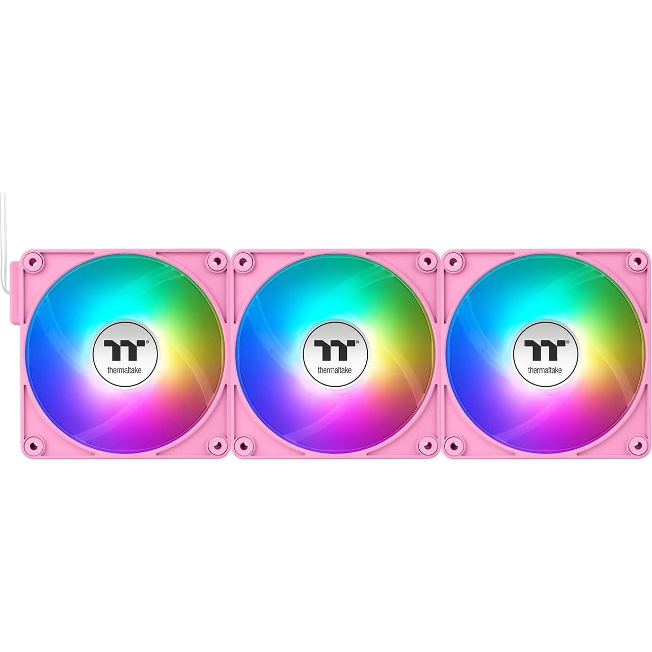 140x140x25mm Thermaltake CT140 EX Reverse ARGB Sync PC Cooling Fan Pink 3 Pack
