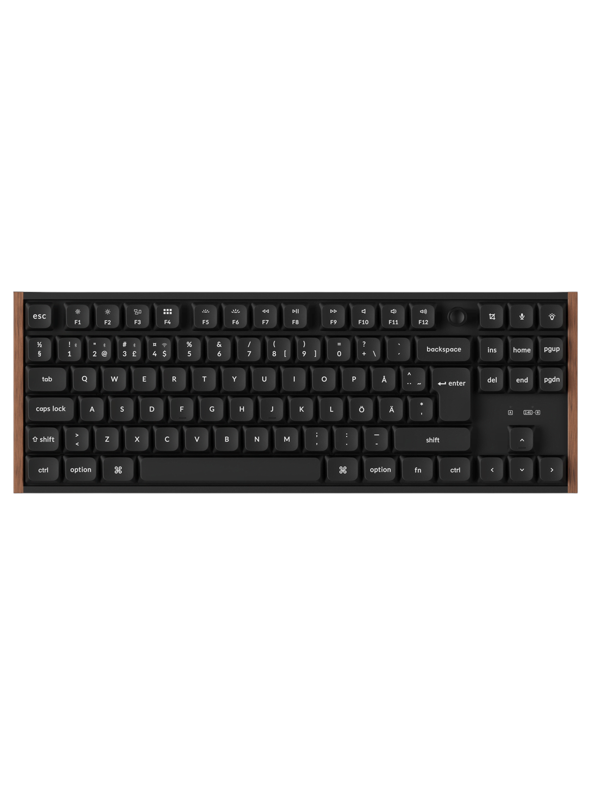 Keychron K1 Ultra SE 80% 8K Keychron Milk POM Red - Gaming Tastatur (TKL) - 80% - Nordic ISO - Schwarz