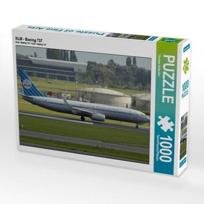 CALVENDO Puzzle KLM - Boeing 737 | 1000 Teile Lege-Größe 64 × 48 cm Foto-Puzzle für glückliche Stunden