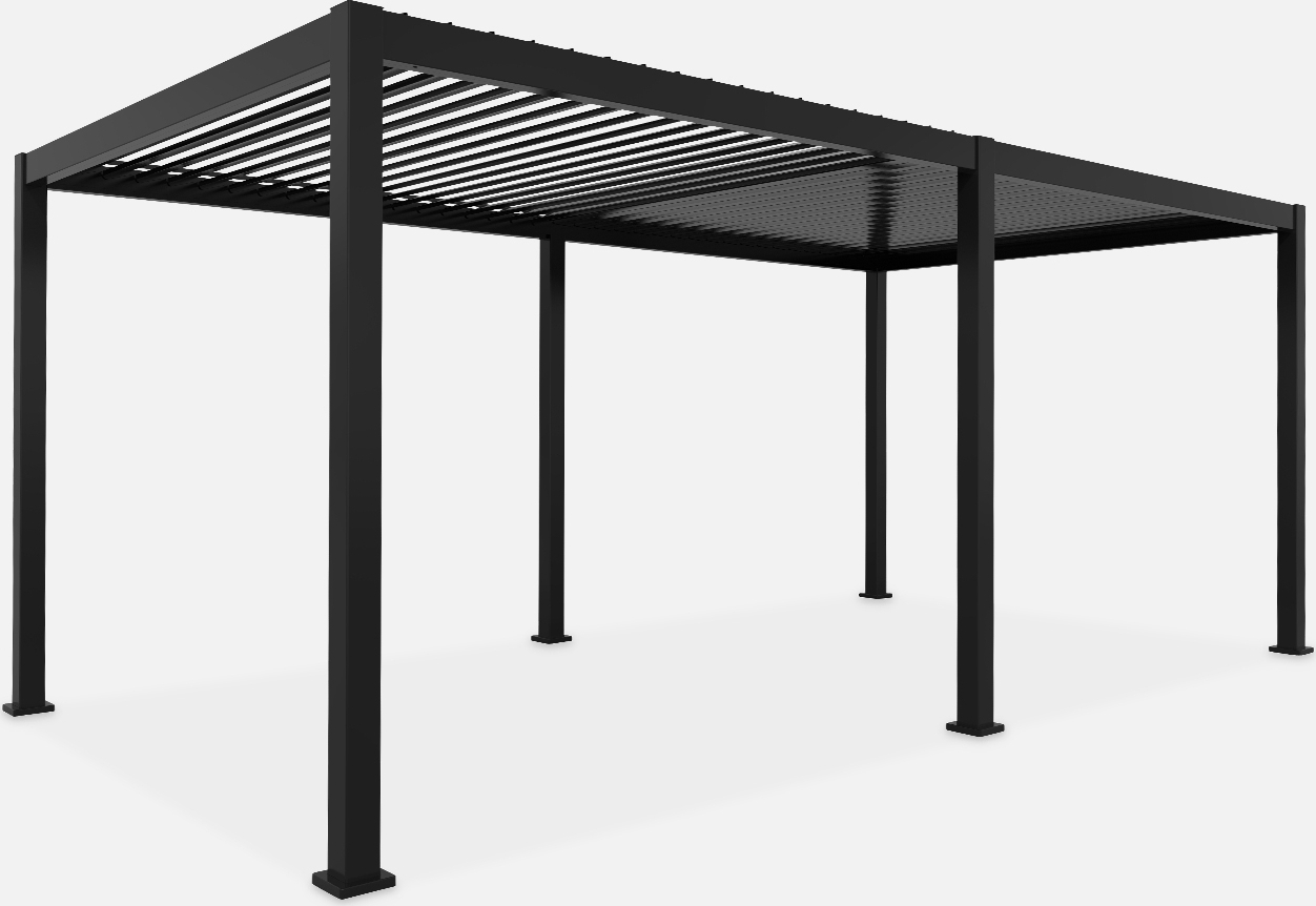 sweeek - Bioklimatische Pergola mit Lamellendach Triomphe 3x6m - Anthrazit