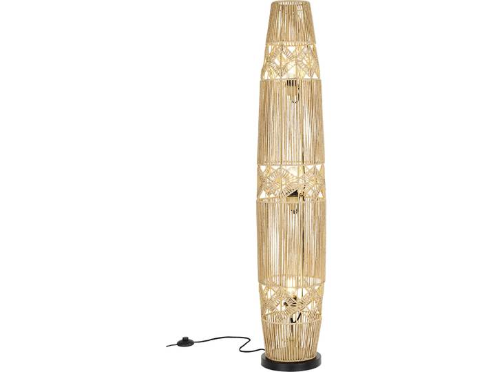 Stehlampe Jana Natur/schwarz Metall/Seil H 130 cm - Stehlampe