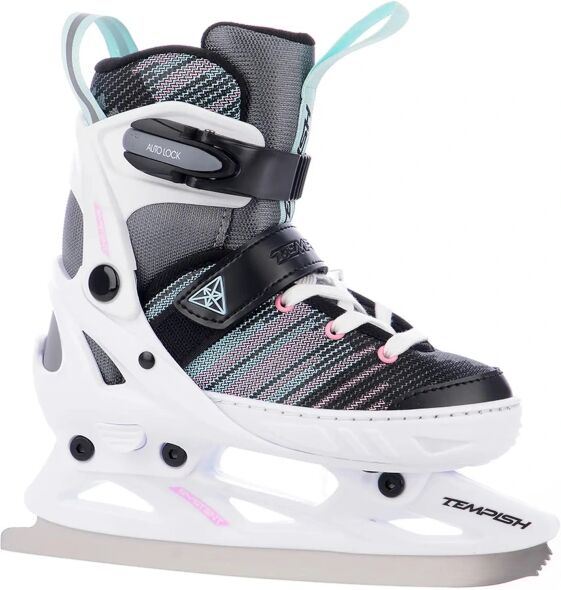 Girls Ice Skates Tempish Ice Systent Adjustable (4-6.5)  - White;Black;Grey - Size: 4-6.5 UK