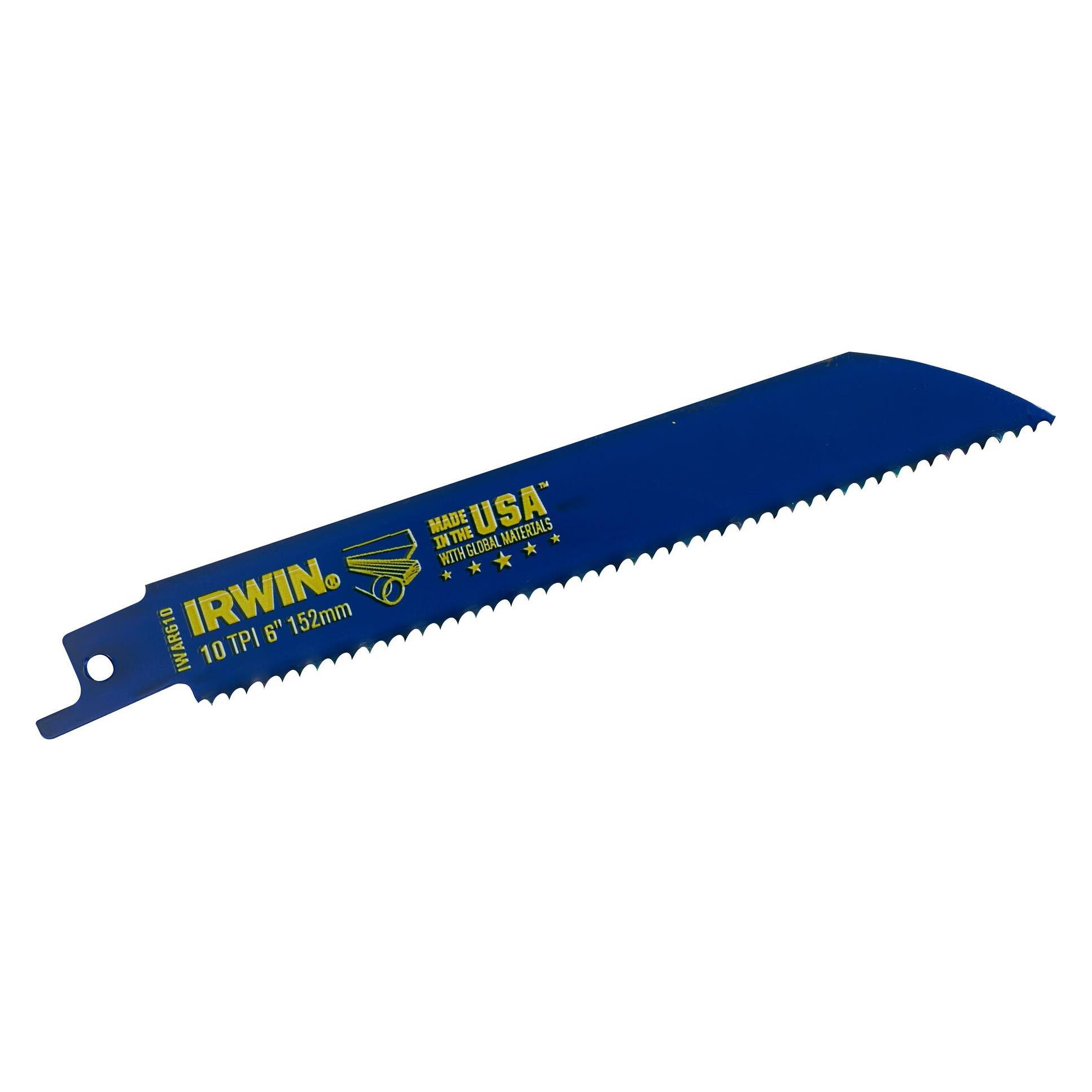 Irwin 610R BiMetall Säbelsägeblatt 150 mm 10TPI, 2 Stück für Metall und Holz, WeldTec, 10506427 (10506427)