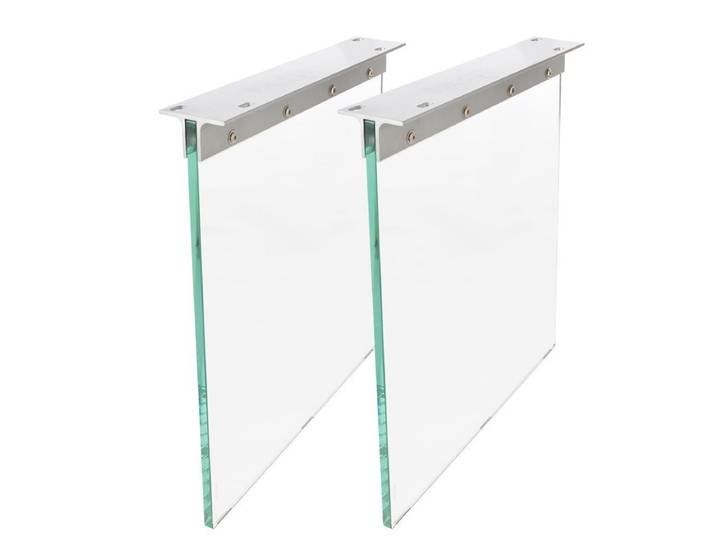 DELIFE Tischbein Glas, (2er-Set) Tischgestell