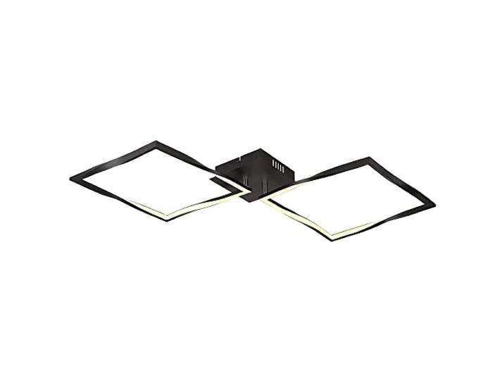 LED Deckenleuchte Wohnzimmerlampe Deckenlampe mit LED Quadraten, Alu Metall, 1x 40W 1600Lm warmweiß, LxBxH 178,5x41,8x9,3 cm