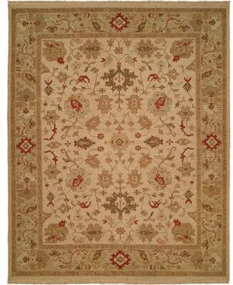 KALATY Traditional White Flatweave Wool Area Rug
