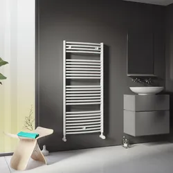 Handtuchheizkörper Badheizkörper Rondo in Weiß - 1650x600x50 mm, 1050 Watt