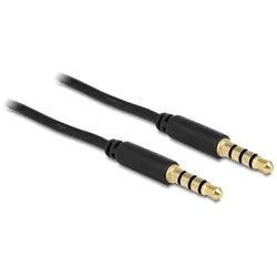 DELOCK Klinkekabel 3,5mm -> 3,5mm StSt 2.00m 4Pin schwarz