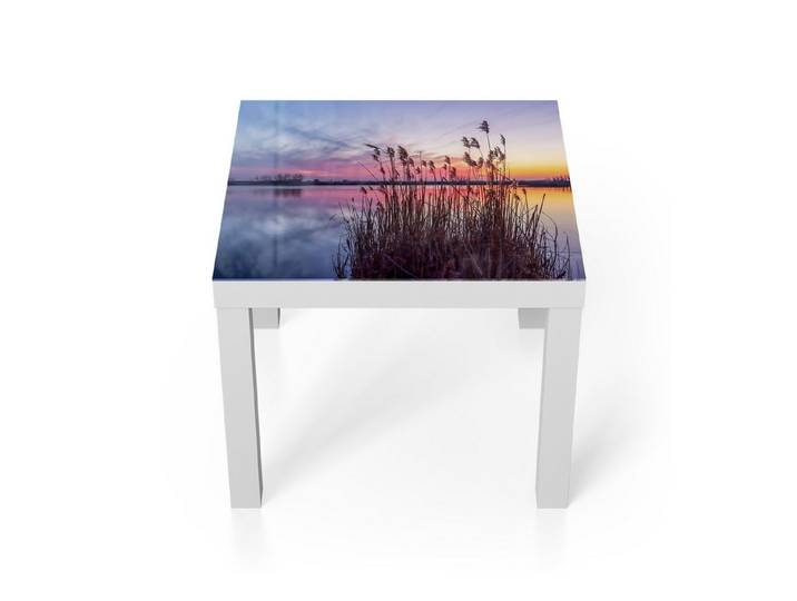 DEQORI Couchtisch 'Abendstille am See', Glas Beistelltisch Glastisch modern
