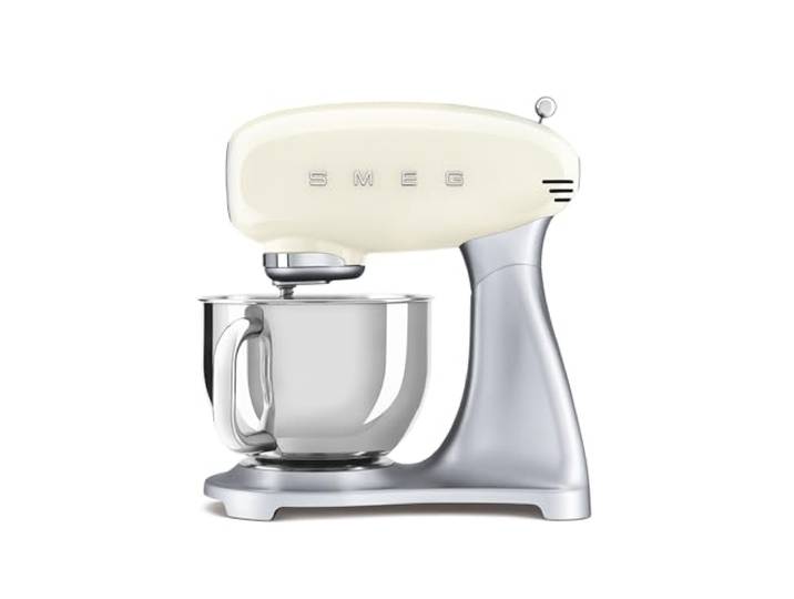 Smeg, SMF02CREU Küchenmaschine, 10 Geschwindigkeitsstufen, Planetenrührwerk, Sicherheitsabschaltung, 2 Rührbesen, Kugelgriff aus Edelstahl, 800 W, Creme