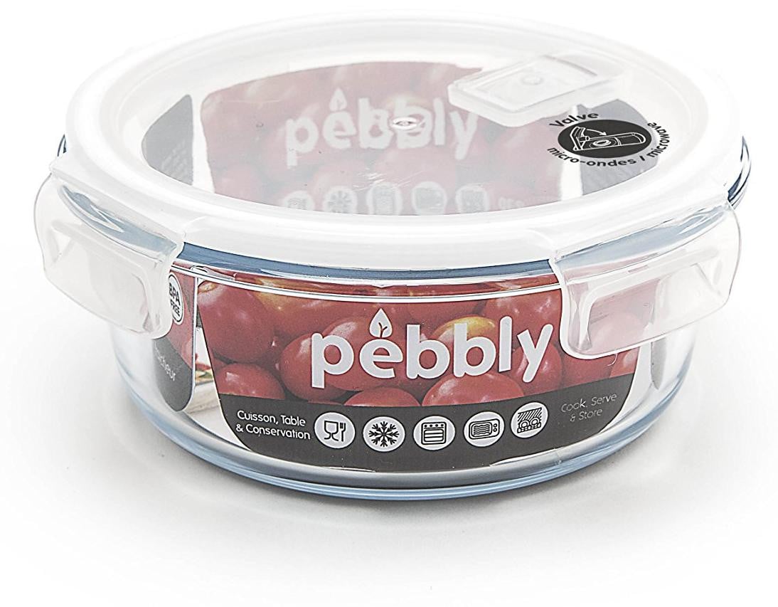 Dripio Ronde luchtdichte glazen schaal van borosilicaatglas, 950 ml