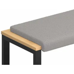 vidaXL Bankkissen Sherpa-Stoff Hellgrau Tiefe 35 cm