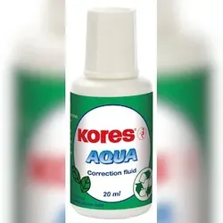 Kores Korrekturflüssigkeit AQUA, auf Wasserbasis, weiß, 20ml, in Pinselflasche