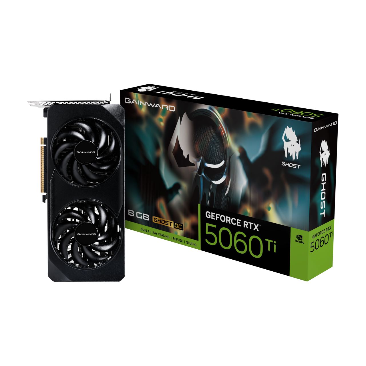 8GB Gainward GeForce RTX 5060 Ti Ghost OC Aktiv PCIe 5.0 x16 (x8) (Retail)
