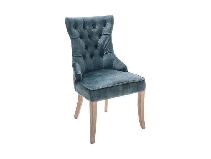 Eleganter Esszimmerstuhl „Castle“ mit Griff Samt Petrol Invicta Interiors