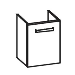 Artiqua 411 Waschtischunterschrank für ME by Starck 072343, Graphit Struktur quer, 411-WUT-D70-R-709 411-WUT-D70-R-7098-401