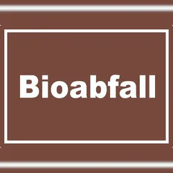 HB-Druck Bioabfall Mülltrennung Aufkleber mit Text A9 (37x52mm)