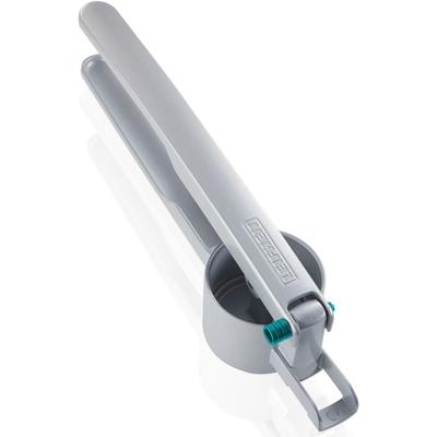 Kartoffelpresse LEIFHEIT "3242", grau (anthrazit), B:9,5cm L:42cm T:11cm, Metall, Küchenpressen, für Kartoffel, Spätzle usw.
