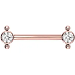 Titan Barbell mit Push Fit KRISTALL + 2 KUGELN