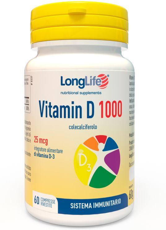 LONGLIFE Srl LongLife, Vitamin D 1.000 u.i., 60 Compresse