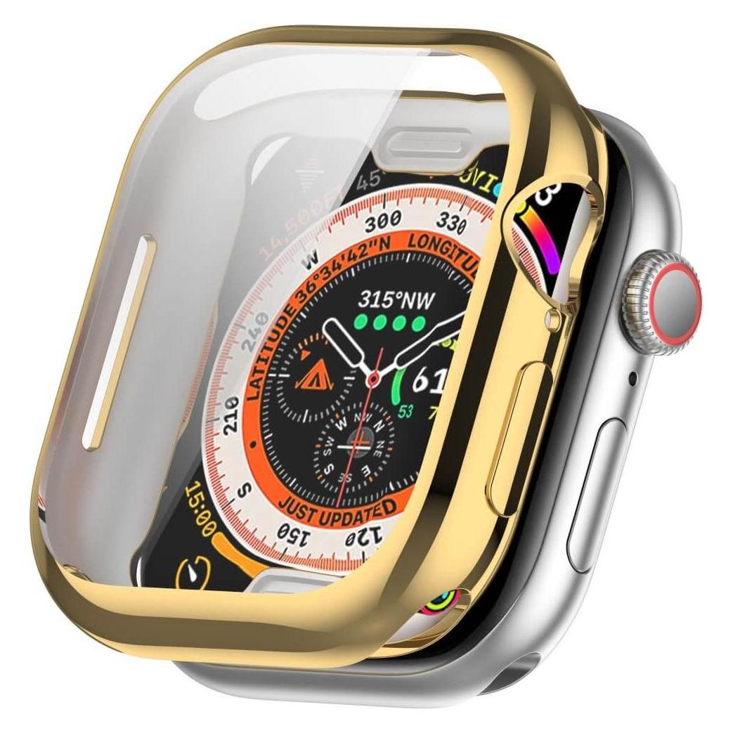 Cover-Discount Apple Watch 10 - 42mm - Gummi Schutz Case Metall-Look (49571632)