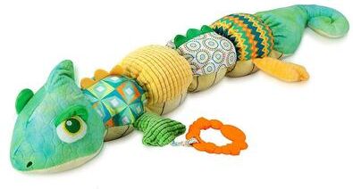Uplifted Finds Musical Stuffed Animal Tummy Time Toy With Ruler Design green Chameleon