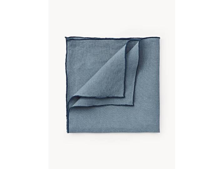 Serviettes de table en lin avec passepoil Kennedy, 4 pièces