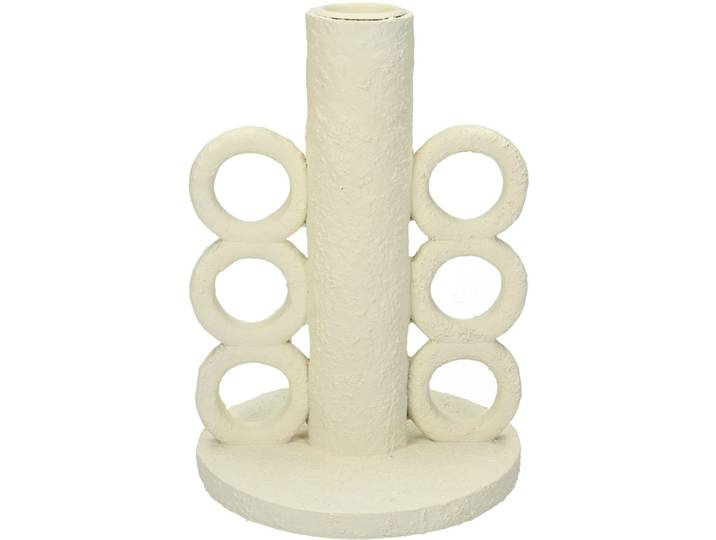 Kerzenständer Natural weiss Polyresin H 16 cm - Kerzenständer