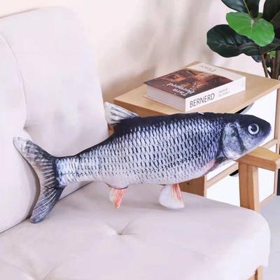 Uplift Treasures Realistic Fish Catnip Plush Toy For Cats 7 11.8 In