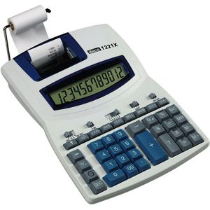 Ibico Tischrechner 1221X IB410055, Farbbanddruck, 12-stelliges LC-Display, mit Netzteil