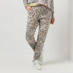 DINE 'N' DANCE Strickhose knöchellang Alloverprint konisches Bein